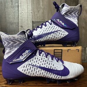 Nike Alpha Menace Elite 2  Purple Court Football Cleat BV2077-100 Men's Size 13